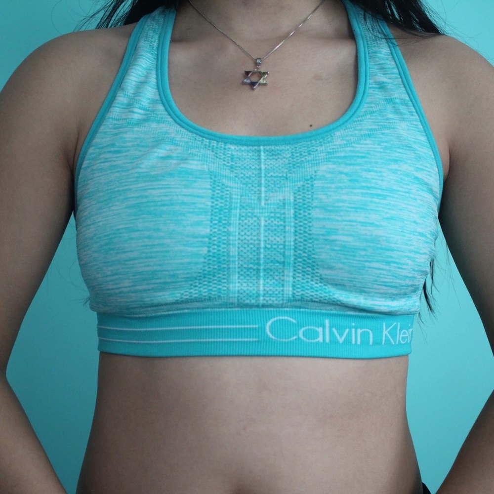 💦Calvin Klein Teal Blue Active wear sports bra💪